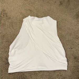 FP Movement by Free People White Draped Sleeveless Top